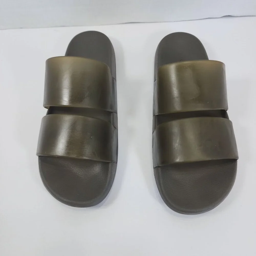 Vince Men Gray Slip On Flip Flop Slipper Sandal Size 8,